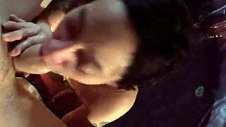 why am i sucking my man in the hot tub with deepthroat and cum swallow?