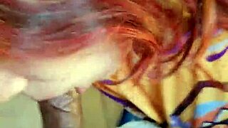 sloppy head ends with cum in mouth