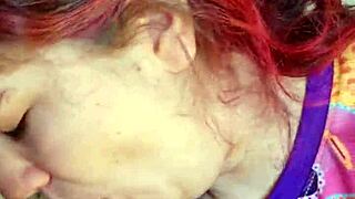 sloppy head ends with cum in mouth