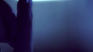 the teen joins a threesome with a man and a doll