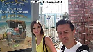 spanish pickup leads to street fucking easily