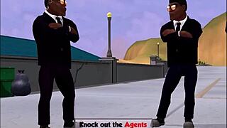 In Bonetown vacation, the redhead cutie licks food and gets anal assfucking.