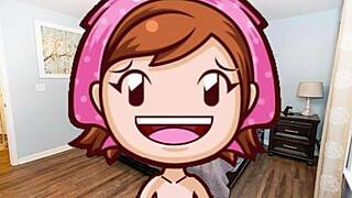 in this hentai, mama gives you a sensual tit job with her big tits