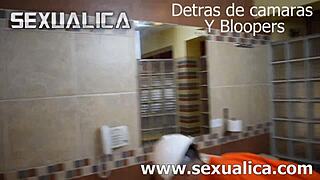 Primer anal de mi hermana con el gasfitero detrás de cámaras porno peruana.