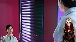 young girl in costume shows hard nipples and big tits in changing room