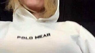 Sapatona feels aroused at the gym with her transparent shirt revealing sweaty nipples