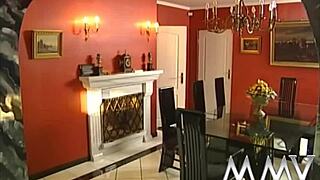 Blonde Harlot Takes Cock in the Bath for Retro Facial