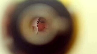 glam european babe gets cummed in threesome