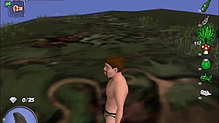 In Bonetown vacation, the redhead cutie licks food and gets anal assfucking.