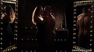 slowly licking and fingering milf to wild climax.