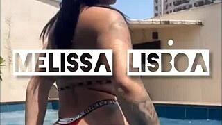 melissa lisboa showing off and taking cum part 1, it's so naughty