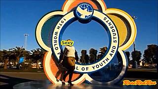 Flashing in Olympic Park Sochi 2014