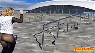 Flashing in Olympic Park Sochi 2014