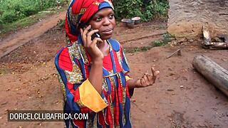 Brunette ebony hooks up with a stranger for some fun.