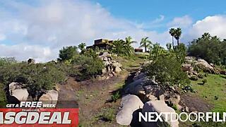 Cute inked jock jerks off before deepthroating and getting barebacked by a big dick.