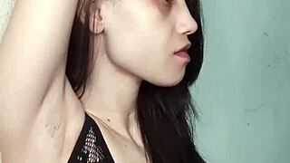 Gaucholuiz fucks Santinha's mouth against the wall until she gets a facial cumshot.