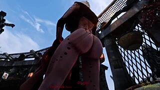 Futanari Chaconne Sucks Off Aya in Public Outdoors.