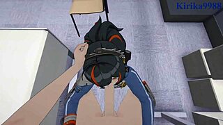 Zhu Yuan and Grace Howard experience overwhelming emotions during intense POV sex in Zenless Zone Zero hentai.