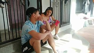 horny neighbor fucks me secretly when wife away