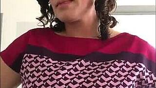 milf gags on huge cumshot in doctor's waiting room