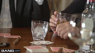 Glamkore Czech babe gets double penetration pounding with licking, blowjob, and cunilingus.