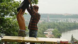 Gay dude slams hard into bareback dick riding action!