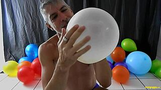 balloon play with horny gay dilf richard lennox