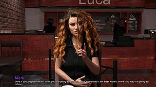 yo, mark's licking his ex-gf's pussy in the men's bathroom... wild anime stuff!