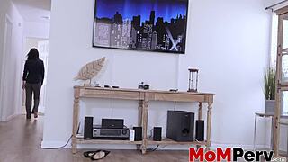 i secretly filmed my stepmom playing with her shaved pussy