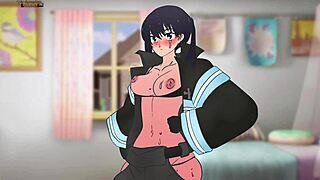 Sprayed Growth Perfume on Girl in Anime Hentai Cartoon Sex Scene