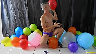 balloon play with horny gay dilf richard lennox