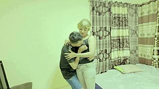 this beautiful teen girl gets fucked doggystyle by hanif and adori's big cocks