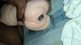 Putting it in the doll.