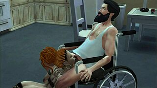 Tattooed Girl Has Sex With Invalid In Hentai Anime