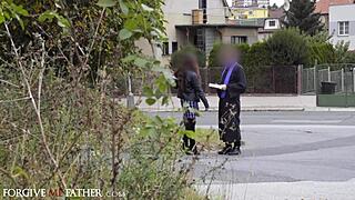 lost russian girl rough fucked in van.