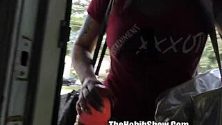 Amanda Panda and Cameron Cox in a ghetto amateur scene