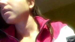 waiting for visa, met this skinny russian blonde outdoors