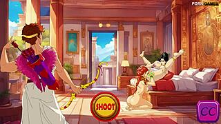 Cupid engages in fucking horny greek whores in anime hentai style.