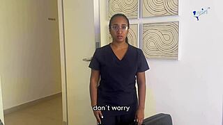 Brunette slut gives happy ending massage, risks cum inside