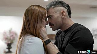 recently widowed old man fucks redhead teen maya kendrick with monster cock in taboo scene.