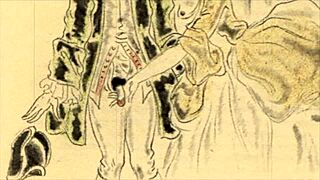 vintage erotic illustration from antique hentai anime