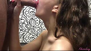 Horny Teen 18+ Sensual Blowjob and Hard Dogging - Creampie Closeup