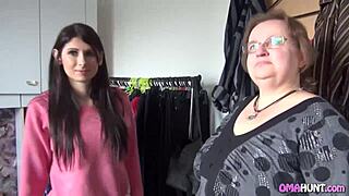 yo, this couple drags granny into bed for some wild fun