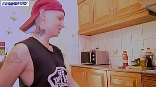 lesbian girls fuck with strapon in various positions 😜