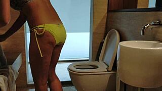 Shower in the clubhouse: Wet and hairy armpits and hot urine on my legs