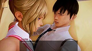 “Hey, ever seen a blonde college babe handle a monster cock in a game?” - Academy 170