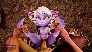 rough yordle action in hd with deepthroat and creampie