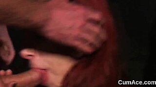 Naughty model swallows all the jizz