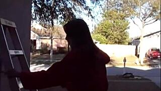 brookeskye rubs her pussy on the rooftop