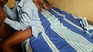 ebony teen gets hard missionary fuck